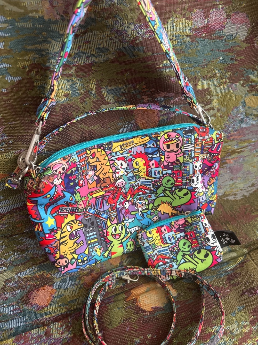 Tokidoki bag bonus straps and coin purse. Kaiju City - Picture 4 of 4